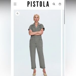 Pistola Grover Jumpsuit Grey/green Button-Up Jumpsuit
